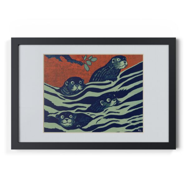 Silly Otters - Framed Print