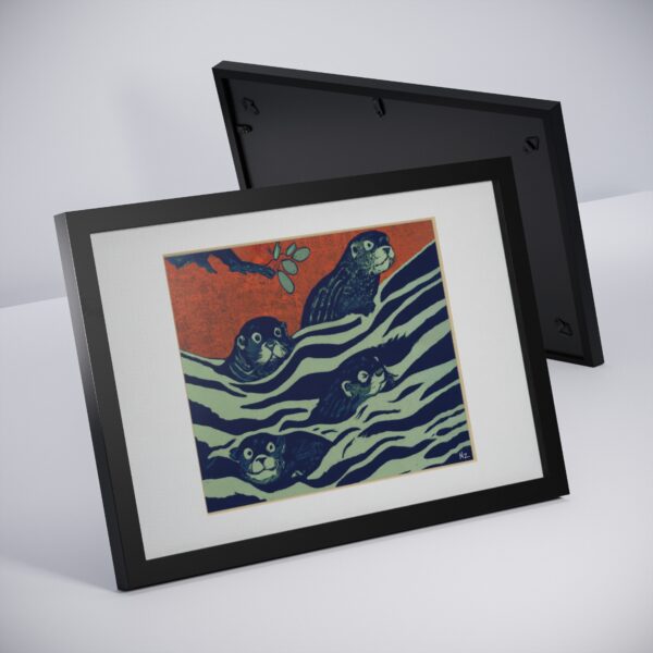 Silly Otters - Framed Print - Image 4